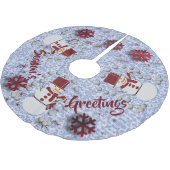 Jupon De Sapin En Polyester Brossé Alto Cheveux Snowman (Angle)