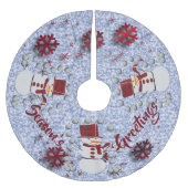 Jupon De Sapin En Polyester Brossé Alto Cheveux Snowman (Devant)