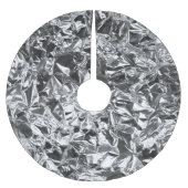 Jupon De Sapin En Polyester Brossé Aluminium Foil Design couleur argent (Devant)