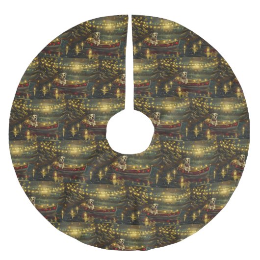 Jupon De Sapin En Polyester Brossé American Staffordshire Noël Festival Voyage (Devant)