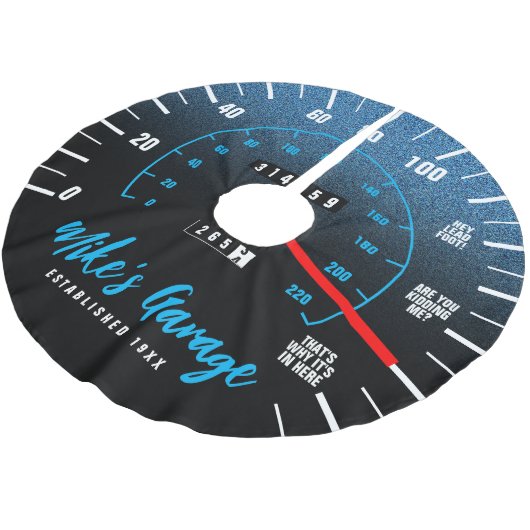 Jupon De Sapin En Polyester Brossé Amusante voiture Manly Odometer Speedometer Partie (Angle)