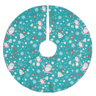 Jupon De Sapin En Polyester Brossé Amusement de Noël
