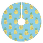 Jupon De Sapin En Polyester Brossé Ananas délice : Tropical Fruit Print (Devant)