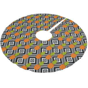Jupon De Sapin En Polyester Brossé Ananas géométriques