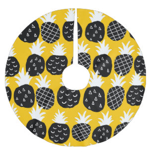 Jupon De Sapin En Polyester Brossé Ananas noir