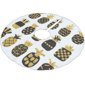 Jupon De Sapin En Polyester Brossé Ananas noirs : Ensemble texturé unique (Angle)