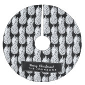 Jupon De Sapin En Polyester Brossé Ananas personnalisé motif Noël (Devant)