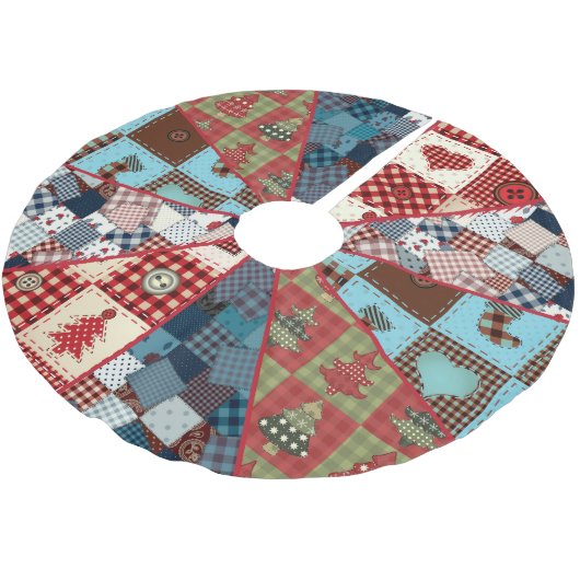 Jupon De Sapin En Polyester Brossé Ancien Pays Motif courbé (Angle)