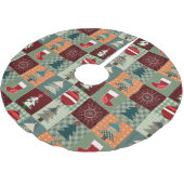 Jupon De Sapin En Polyester Brossé Ancien Pays Motif courbé (Angle)