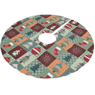Jupon De Sapin En Polyester Brossé Ancien Pays Motif courbé