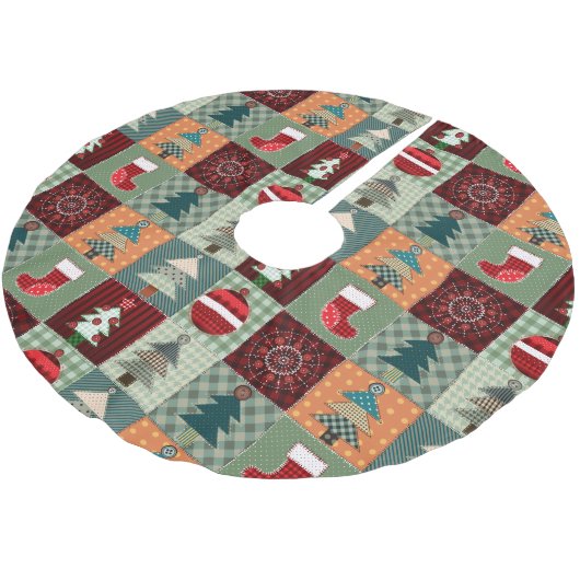 Jupon De Sapin En Polyester Brossé Ancien Pays Motif courbé (Angle)