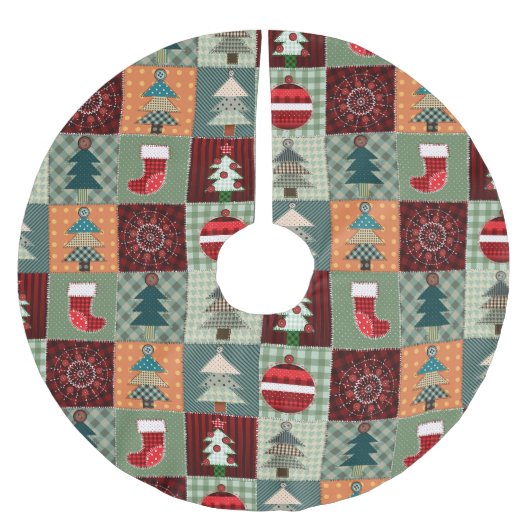 Jupon De Sapin En Polyester Brossé Ancien Pays Motif courbé (Devant)