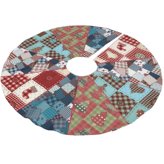 Jupon De Sapin En Polyester Brossé Ancien Pays Motif courbé (Angle)