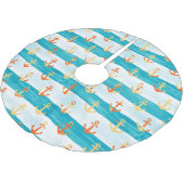 Jupon De Sapin En Polyester Brossé Ancrages Abstraits : motif à bande aquarelle. (Angle)