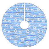 Jupon De Sapin En Polyester Brossé Ancre d'aquarelle Monogramme Motif 1 (Devant)