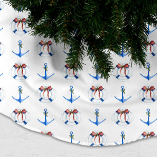 Jupon De Sapin En Polyester Brossé Ancre de bateau nautique et vacances d'anneau de s