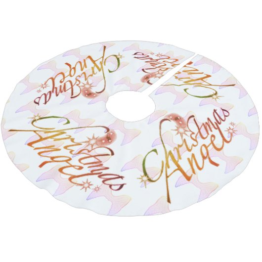 Jupon De Sapin En Polyester Brossé Ange de Noël (Angle)