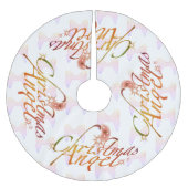 Jupon De Sapin En Polyester Brossé Ange de Noël (Devant)