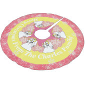 Jupon De Sapin En Polyester Brossé Angels Joyeux Noël Jupe d'arbre personnalisée (Angle)
