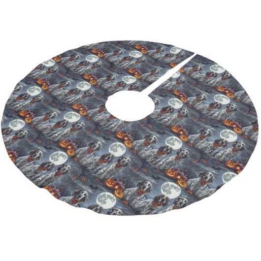 Jupon De Sapin En Polyester Brossé Anglais Setter Halloween Éffrayant (Angle)