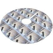 Jupon De Sapin En Polyester Brossé Anglais Springer Spaniel Laissez-le neiger Noël (Angle)