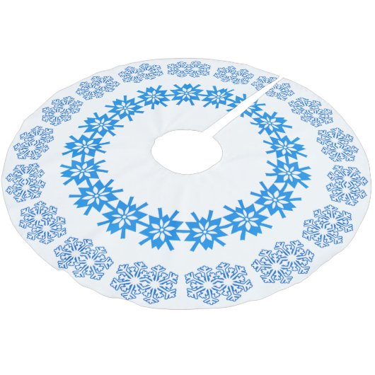Jupon De Sapin En Polyester Brossé Anneaux de snowflacon (Angle)