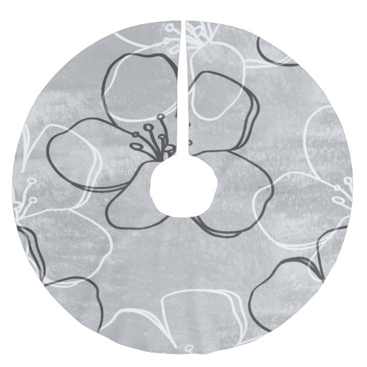 Jupon De Sapin En Polyester Brossé Apple Blossom Dream : Ornement Abstrait (Devant)