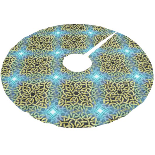 Jupon De Sapin En Polyester Brossé Aqua Background de Victorian Golden (Angle)