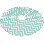 Jupon De Sapin En Polyester Brossé Aqua Chevron (Angle)