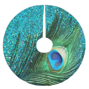 Jupon De Sapin En Polyester Brossé Aqua Peacock unique