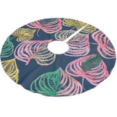 Jupon De Sapin En Polyester Brossé Aquarelle à haute densité Florale : Texture détail (Angle)