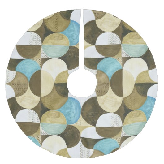 Jupon De Sapin En Polyester Brossé Aquarelle Abstraite dessinée (Devant)