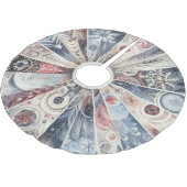 Jupon De Sapin En Polyester Brossé Aquarelle Boho Russe Noël Holiday (Angle)