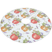 Jupon De Sapin En Polyester Brossé Aquarelle d'automne, Composition transparente. (Angle)