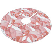 Jupon De Sapin En Polyester Brossé Aquarelle de Flamant rose : Motif transparent (Angle)
