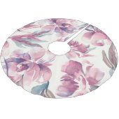 Jupon De Sapin En Polyester Brossé Aquarelle de pivoines : arrière - plan floral tran (Angle)