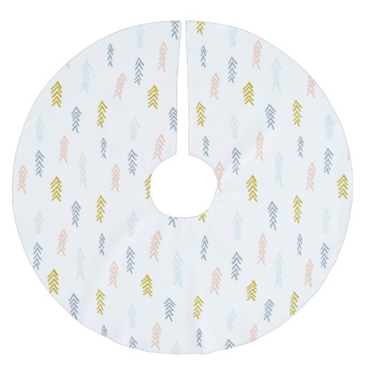 Jupon De Sapin En Polyester Brossé Aquarelle douce Chevron Motif (Devant)