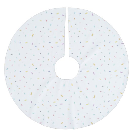 Jupon De Sapin En Polyester Brossé Aquarelle douce Motif Confetti (Devant)