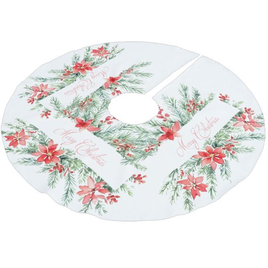 Jupon De Sapin En Polyester Brossé Aquarelle et verdure (Angle)