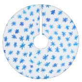 Jupon De Sapin En Polyester Brossé Aquarelle étoilée - bleu (Devant)