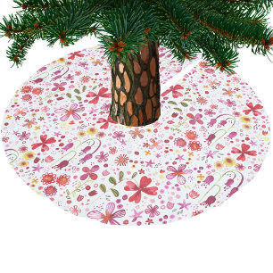 Jupon De Sapin En Polyester Brossé Aquarelle florale moderne