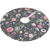 Jupon De Sapin En Polyester Brossé Aquarelle Florale : Motif d'été doux. (Angle)