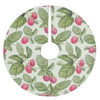 Jupon De Sapin En Polyester Brossé Aquarelle Framboise Motif sans couture