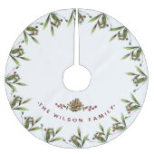 Jupon De Sapin En Polyester Brossé Aquarelle Noël Cherche vacances (Devant)