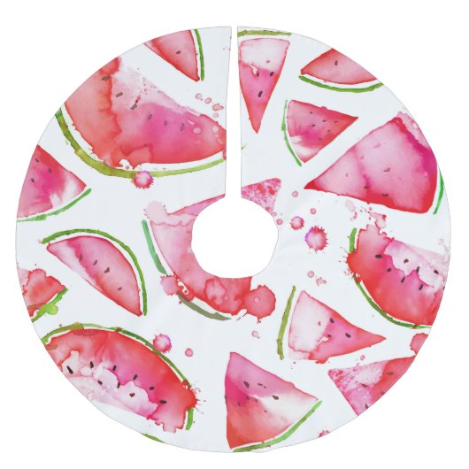 Jupon De Sapin En Polyester Brossé Aquarelle pastèque 1 (Devant)