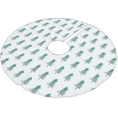 Jupon De Sapin En Polyester Brossé Aquarelle Pine Tree Noël (Angle)