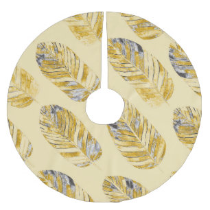 Jupon De Sapin En Polyester Brossé Aquarelle Tropical Feuille moderne Motif