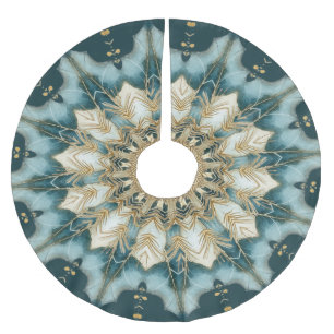 Jupon De Sapin En Polyester Brossé Aquarelle Turquoise Noël Arbre de Noël Jupe