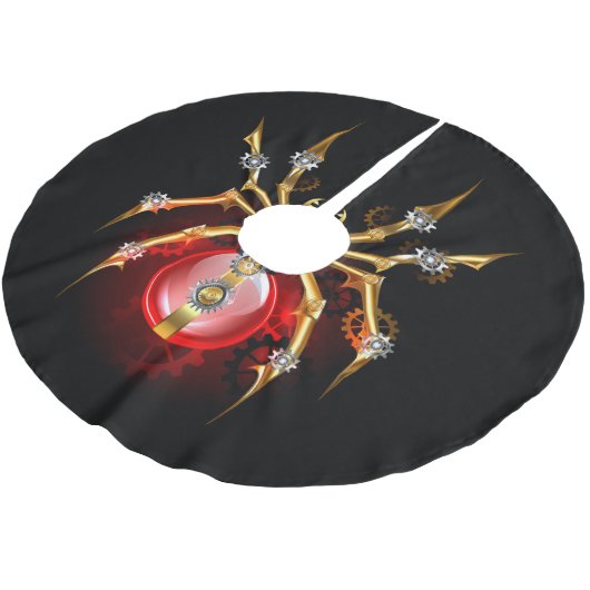 Jupon De Sapin En Polyester Brossé Araignée en vapeur noire (Angle)