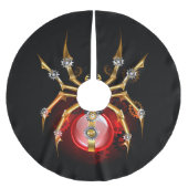 Jupon De Sapin En Polyester Brossé Araignée en vapeur noire (Devant)